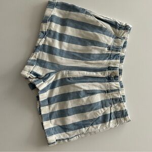 Forever 21 Blue and White Striped Jean Shorts